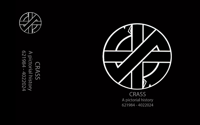 Crass: A Pictorial History - detail from front cover and spine